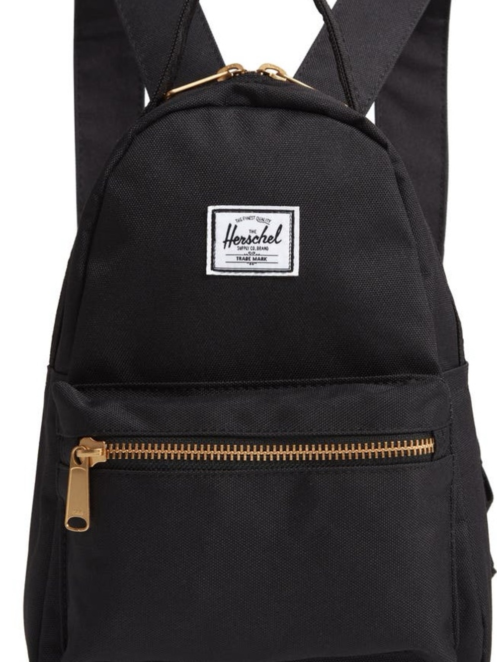 Herschel Supply Company Nova Mini Black Backpack with Gold Zipper